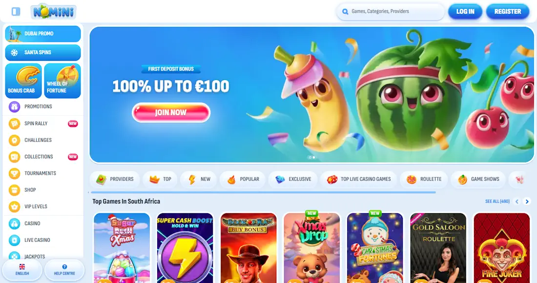 Nomini Casino and Sportsbook Screenshot